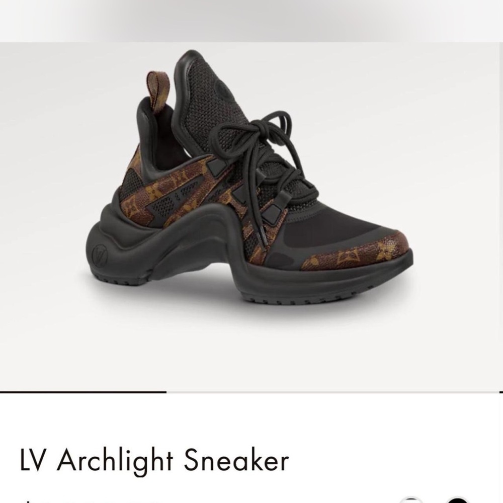 Louis Vuitton Black and Brown Sneakers with Chunky Sole